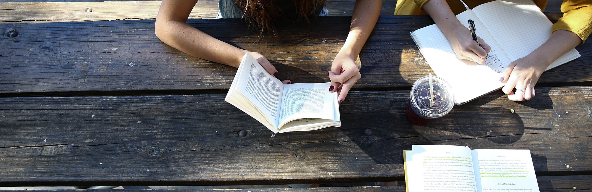 books on table